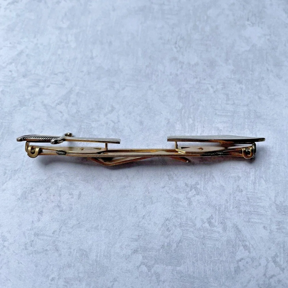 Vintage ANSON Gold Tone Sword Knife TIE‎ CLIP 3 1/2